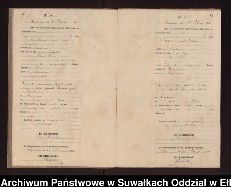 image.from.unit.number "Sterbe-Neben-Register des Preussischen Standes-Amtes Stasswinnen Kreis Loetzen"