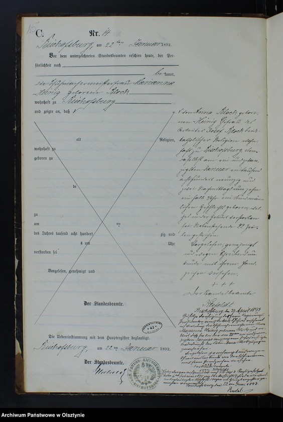 image.from.unit.number "Sterbe-Neben-Register Tom I,Nr 1 - 118"