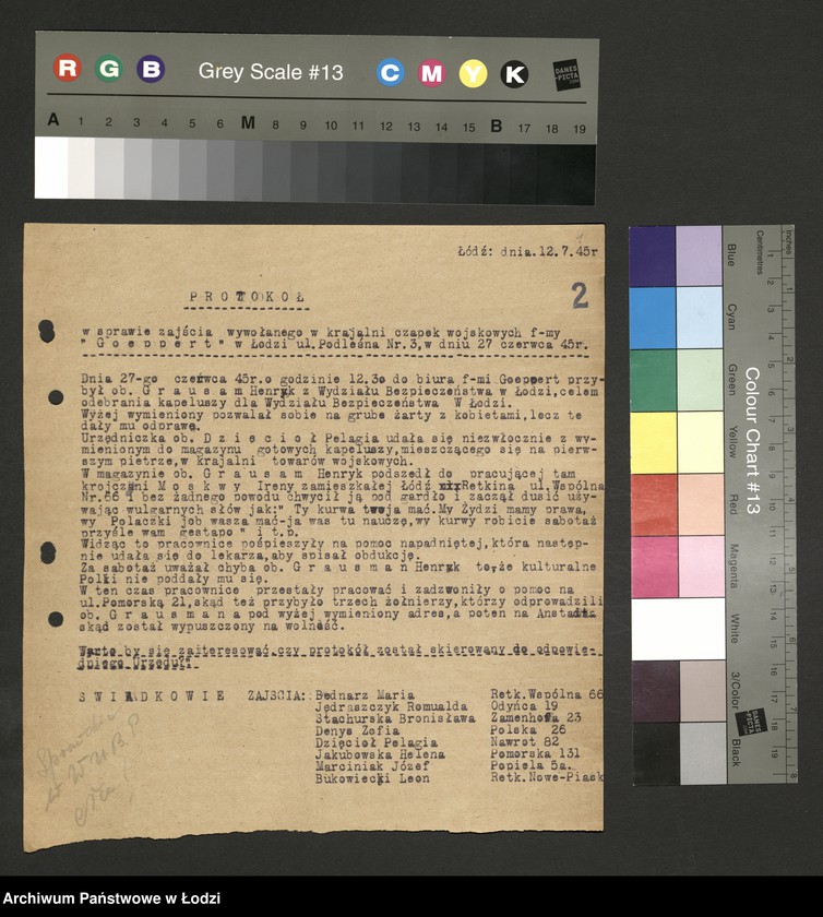 Obraz 2 z jednostki "Sprawozdania ze strajków według zakładów"