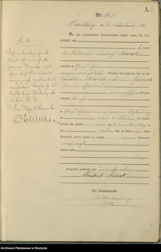 image.from.unit.number "Geburts-Haupt-Register Nr 1 - 99"