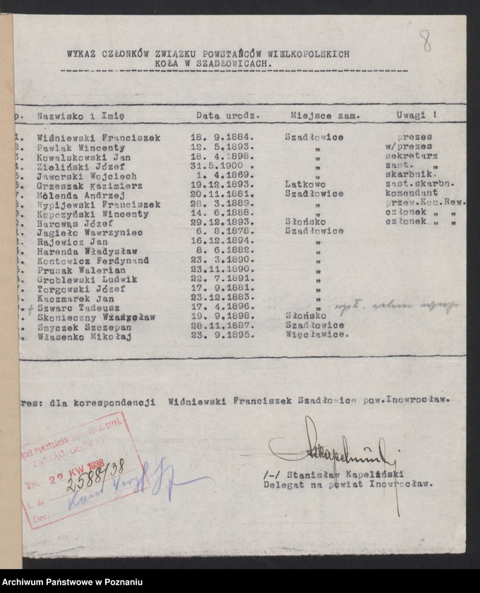 Obraz 12 z jednostki "Szamotuły - akta delegata powiatowego."