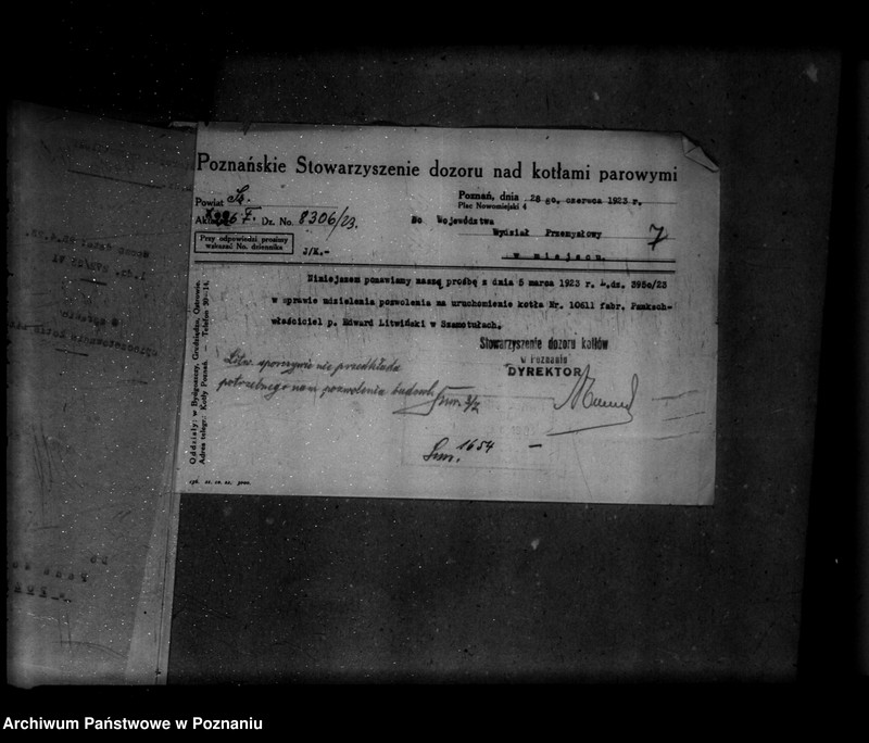 Obraz 11 z jednostki "Młyn parowy E. Litwińskiego w Szamotułach nr woj. kotła 162"