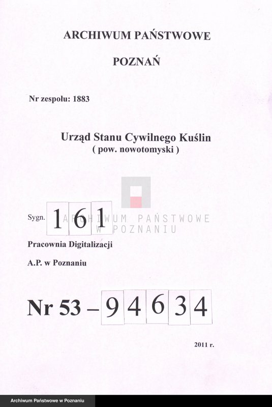 Obraz 1 z jednostki "Heiraths-Haupt-Register"