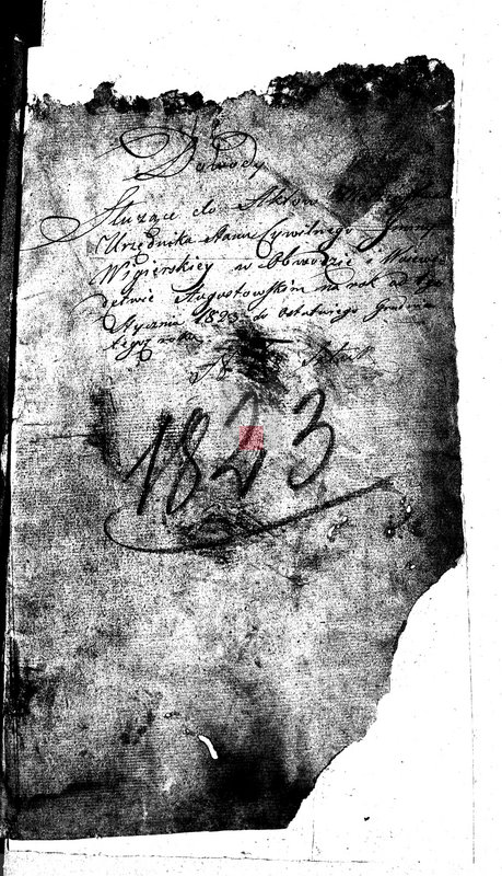 image.from.unit.number "Dowody służące do Aktów Małżeństwa Urzędnika Stanu Cywilnego Gminy Wigierskiey w Obwodzie i Woiewództwie Augustowskim na rok od 1-go Stycznia 1823 do ostatniego Grudnia tegoż roku."