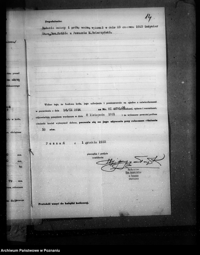 Obraz 18 z jednostki "Fabryka H. Cegielski w Poznaniu nr woj. kotła 6605"