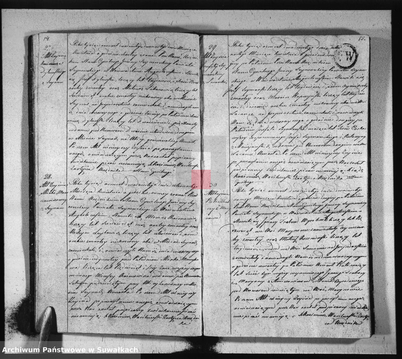 image.from.unit.number "Akta zeszłych stanu cywilnego gminy seyneńskiey od 1-go stycznia 1820 roku."