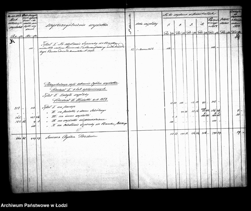 Obraz 20 z jednostki "Manuały przychodu i wydatku kasy szkoły elementarnej katolickiej i ewangelickiej w mieście Łodzi na przedmieściu Łódka"
