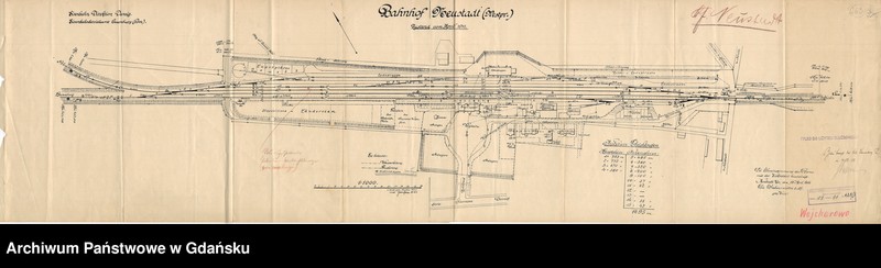 image.from.unit.number "Eisenbahn Direktion Danzig. Eisenbahnbetriebsamt Lauenburg (Pom.). Bahnhof Neustadt (Westpr.). Zustand vom April 1911"