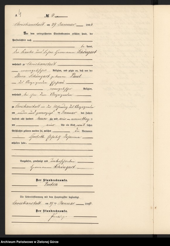 image.from.unit.number "Geburts-Neben-Register im Standes-Amt Christianstadt Kreis Sorau 1894"