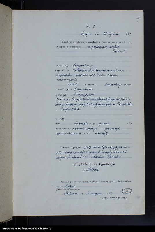 image.from.unit.number "Księga zgonów Nr 1 - 44,1 - 55,1 - 41,1 - 60,1 - 44,1 - 40 i 1 - 47 /brak 1885 - 1886,1888 i 1890/ /przepisana w języku polskim z oryginału niemieckiego w dniach 11.08.-9.09.1950/"
