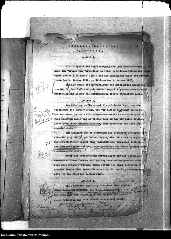 Obraz 5 z jednostki ""Arbitraż" [wedle postanowień artykuł 312 Trakt. Versalskiego materiał dot. ubezpieczeń społecznych zebrany przez ekspertów]."