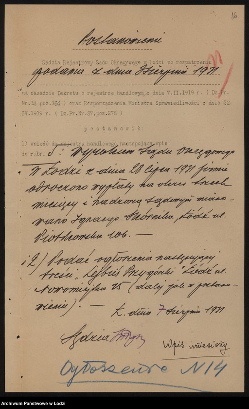 Obraz 18 z jednostki "Lejbuś Przygórski- wyrób towarów bawełnianych"