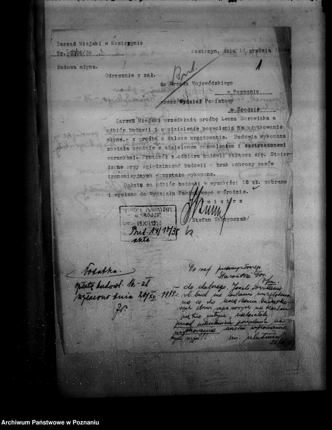 Obraz 5 z jednostki "/Rozbudowa młyna motorowego w Kostrzynie L. Borowiak/"