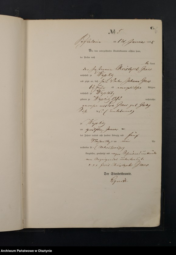 image.from.unit.number "Haupt-Sterbe-Register Nr 1 - 126"