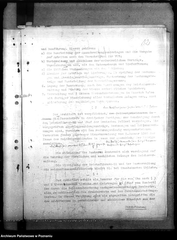 Obraz 17 z jednostki "Architekten - Vertrag - Polizeiverwaltung Posen"