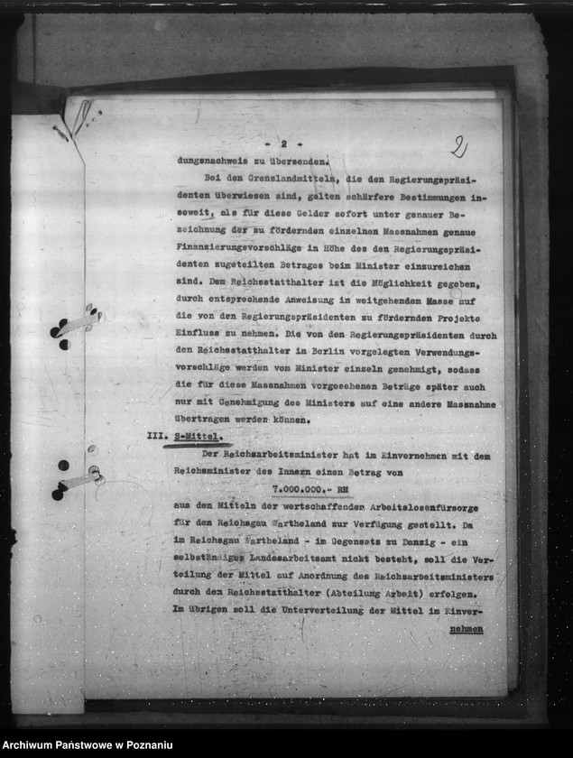 Obraz 6 z jednostki "Zarządzenia i sprawozdania w sprawie wykorzystania kredytów na umocnienie niemczyzny nad granicami państwa"
