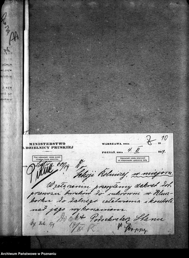 image.from.unit.number "Produkcja cukru i ceny [Cukrownie w Kluczborku]"