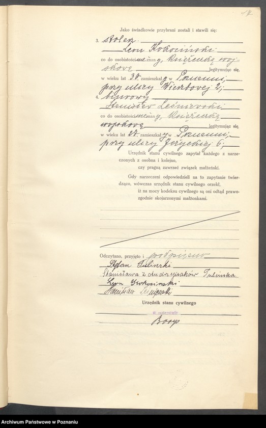 Obraz 18 z jednostki "Księga miejscowa małżeństw tom I [Rejestr główny małżeństw]"