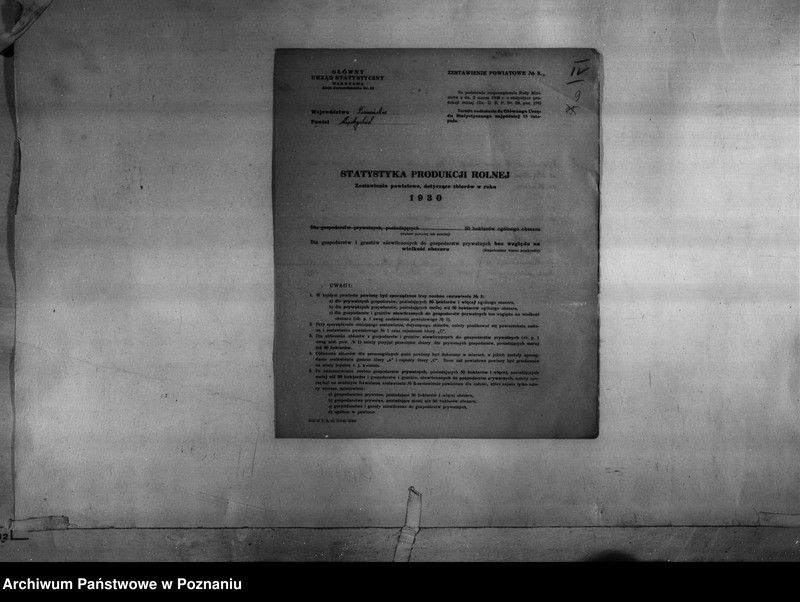 Obraz 11 z jednostki "/Statystyka produkcji rolnej - zestawienie powiatowe dotyczące zbiorów z terenu powiatu międzychodzkiego/"