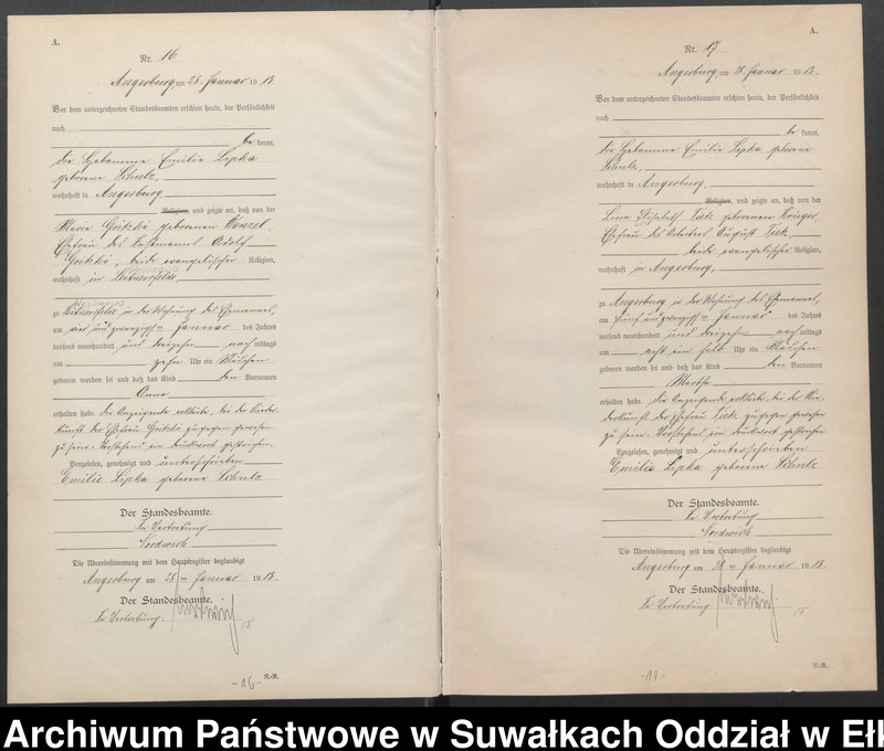 image.from.unit.number "Geburts-Register (Neben-Register) Standesamt Angerburg"