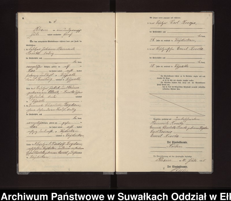 image.from.unit.number "Heirats-Neben-Register des Königlichen Preussischen Standes-Amtes Gneist Kreis Lötzen"