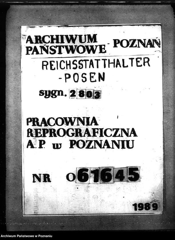 Obraz 1 z jednostki "Kontrola organizacji i działalności poznańskiej ubezpieczalni ogniowej i ubezpieczalni na życie"