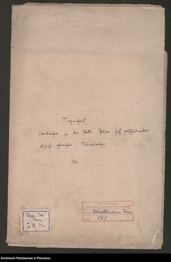 Obraz 2 z jednostki "Verzeichnis sämtlicher in der Stadt Posen sich aufhaltender russisch-polnischer Überläufer"