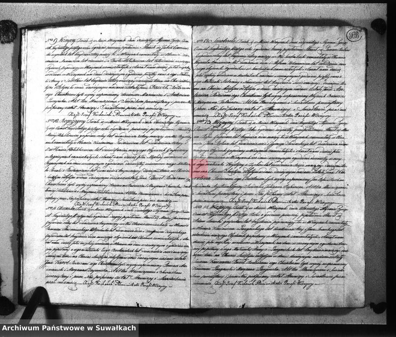 image.from.unit.number "Księga duplikat aktów kościoła parafialnego wiżayńskiego na rok 1835 służące-obejmujące metryki urodzonych, zaślubionych i zeszłych"