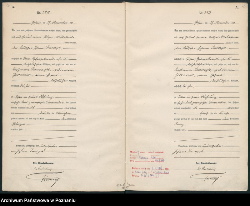 Obraz 15 z jednostki "Księga miejscowa urodzeń tom VI [Rejestr główny urodzeń]"