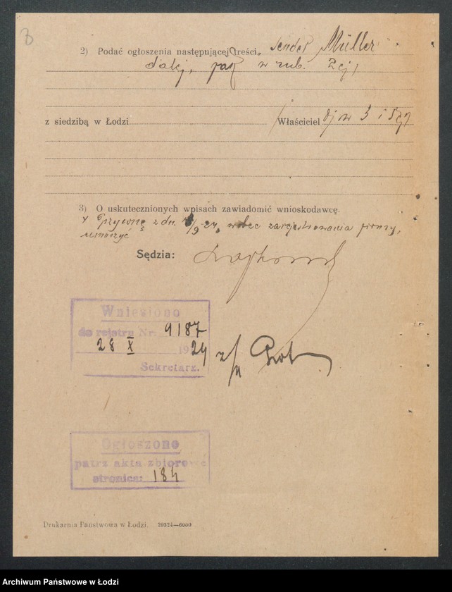 Obraz 10 z jednostki "Sender Müller – sprzedaż gotowych ubrań"