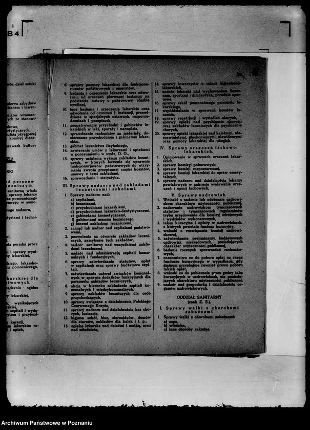 Obraz 20 z jednostki "/Zarządzenia wewnętrzne wojewody w sprawie podziału czynności w Urzędzie Wojewódzkim, statut organizacyjny itp./"