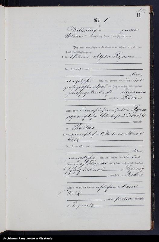 Obraz 14 z jednostki "Heiraths-Neben-Register Nr 1 - 50"