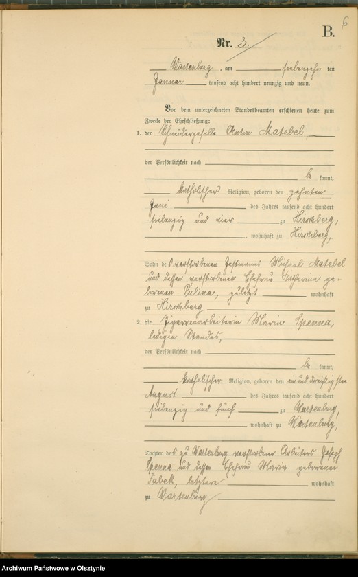 image.from.unit.number "Heiraths-Haupt-Register Nr 1 - 31"