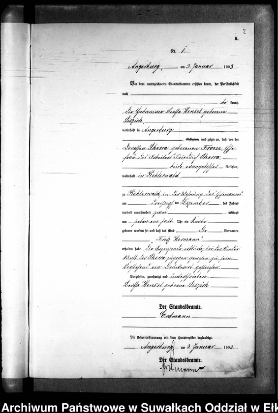 image.from.unit.number "Geburts-Neben-Register des Preussischen Standes-Amtes Kehlen Kreis Angerburg"