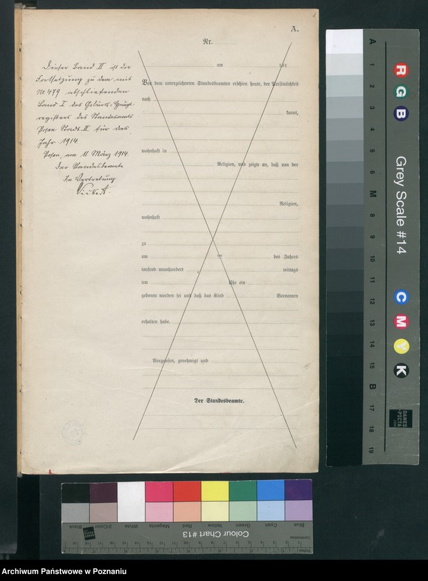 Obraz 3 z jednostki "Księga miejscowa urodzeń tom II [Rejestr główny urodzeń]"