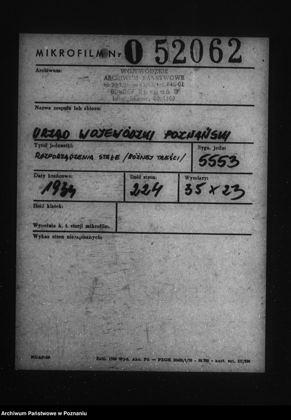 Obraz 2 z jednostki "Rozporządzenia stałe /różne treści/"