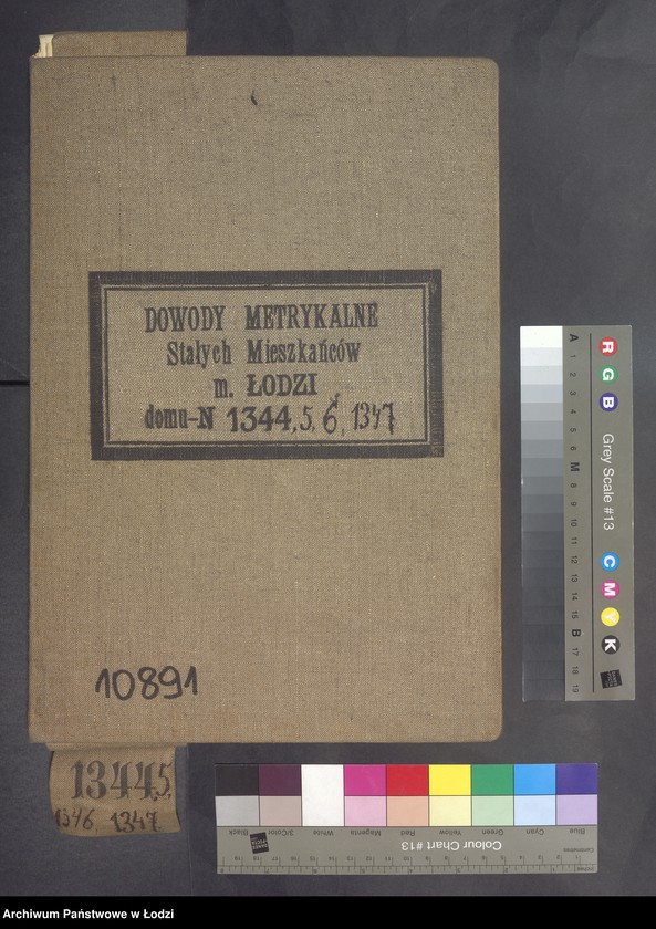 Obraz 2 z jednostki "Dowody metrykalne stałych mieszkańców m. Łodzi nr domu 1344-1347"