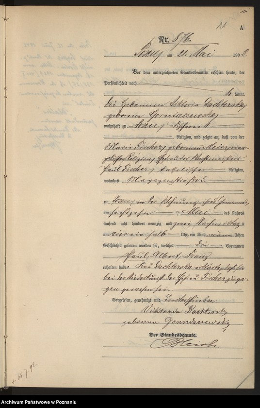 Obraz 14 z jednostki "Księga urodzeń t. III"