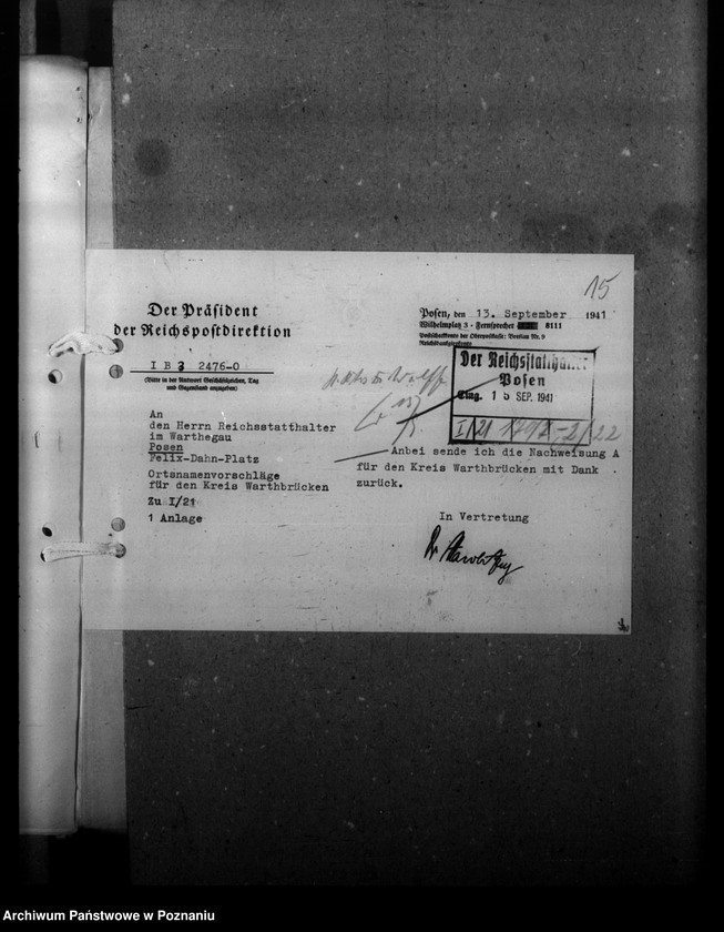 Obraz 19 z jednostki "Ortsnamenänderung - Kreis Warthbrücken (Koło)"