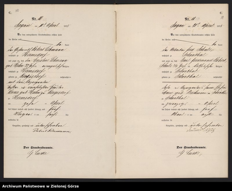 image.from.unit.number "Sterbe-Haupt-Register [Sagan Land]"