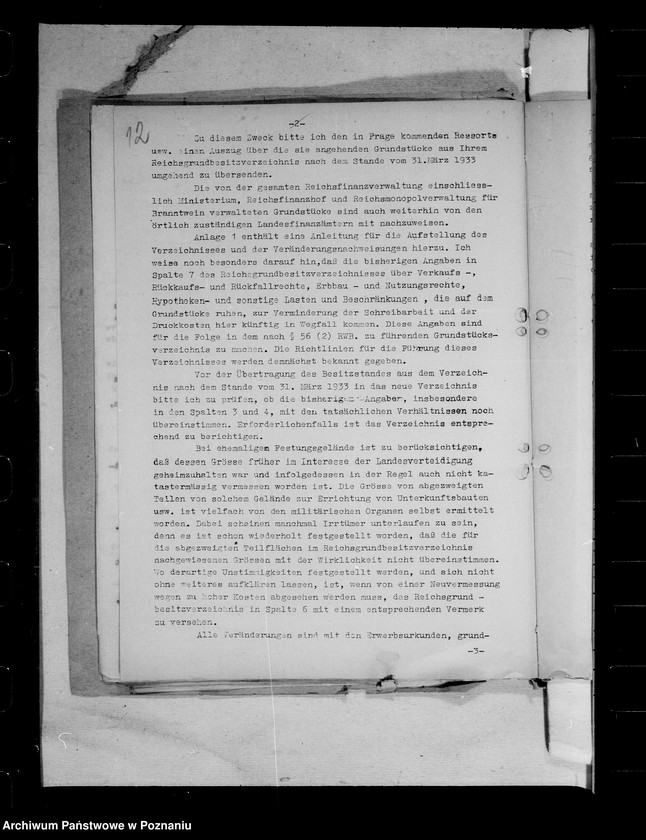 Obraz 16 z jednostki "Deutch- italeinische Vereinbarung für die abwandernden Deutschen aus Tirol. Verwendung von Haushaltsmitteln. Fürsorge für versetzte Angestellten. Reichsgrundbesitzvverzeichnis."