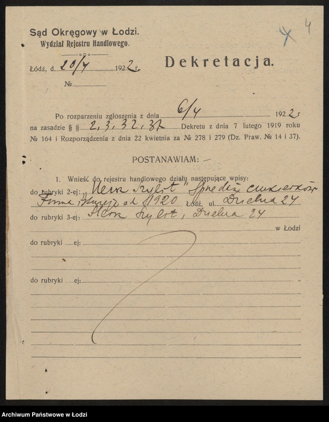 Obraz 6 z jednostki "Hersz Szylet- sprzedaż cukierków"