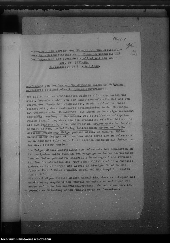 Obraz 16 z jednostki "Anerkennung der im Generalgouvernement ausgestellten Kennkarten"