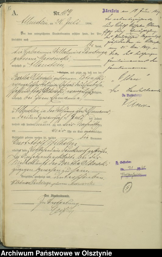 image.from.unit.number "Geburts-Haupt-Register Tom II,Nr 396 - 743"