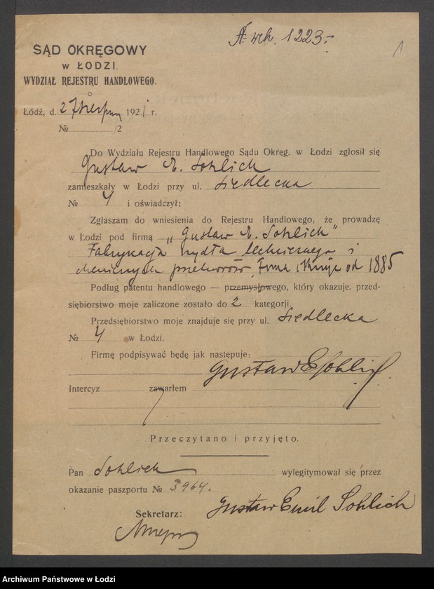 Obraz 3 z jednostki "Gustaw E. Sohlich – fabryka mydła i chemicznych przetworów"