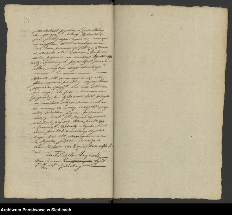 Obraz 20 z jednostki "Księga II Rok 1822 akta niehipoteczne Adama Chojnackiego Rejenta [Akta notarialne od nr 1 do nr 312]"