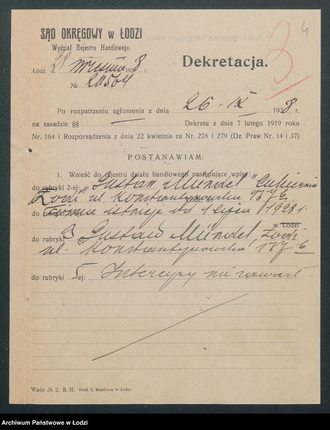 Obraz 5 z jednostki "Gustaw Műndel- cukiernia"