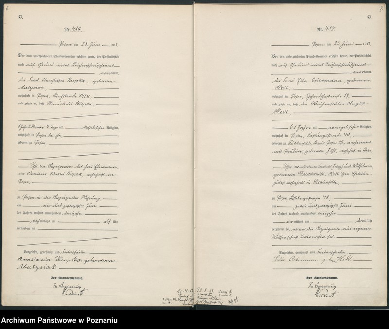 Obraz 6 z jednostki "Księga miejscowa zgonów tom II [Rejestr główny zgonów]"