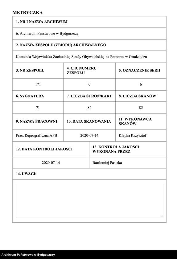 image.from.unit.number "[Rozkazy zwykłe i tajne Powiatowej Komendy Zachodniej Straży Obywatelskiej na powiat Grudziądz-Wieś, wykaz zasłużonych członków ZSO proponowanych do odznaczenia dyplomami pamiątkowymi, karty ewidencji członków]"