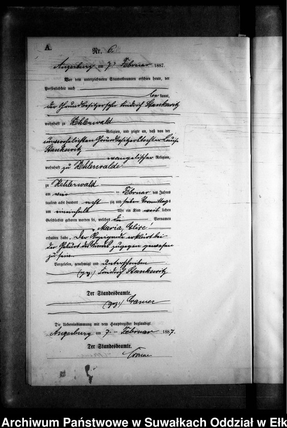 image.from.unit.number "Geburts-Neben-Register des Preussischen Standes-Amtes Kehlen Kreis Angerburg"